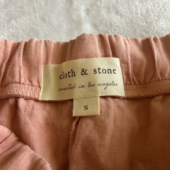 Cloth & Stone elastic waist Pink Shorts with Relaxed Fit - Picture 3 of 7